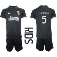 Juventus Manuel Locatelli #5 Tredje trøje Børn 2023-24 Kortærmet (+ Korte bukser)